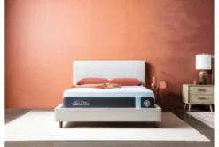 Dean Sand California King Upholstered Panel Bed -Furniture Store 102210 beige fabric bed room 93