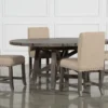 Jaxon Grey 54-72" Round Extension Dining With Upholstered Chair Set For 4 -Furniture Store 202269 0