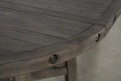 Jaxon Grey 54-72" Round Extension Dining With Upholstered Chair Set For 4 -Furniture Store 202269 2