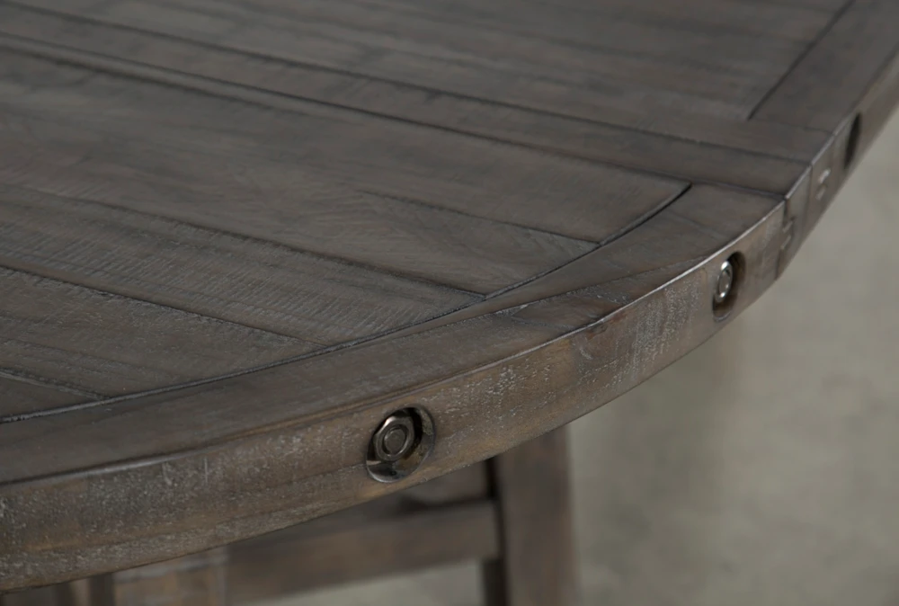 Jaxon Grey 54-72" Round Extension Dining With Wood Chair Set For 4 5 Jaxon Grey 54-72" Round Extension Dining With Wood Chair Set For 4 - Image 3