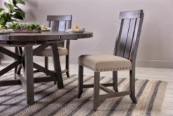 Jaxon Grey 54-72" Round Extension Dining With Wood Chair Set For 4 17 Jaxon Grey 54-72" Round Extension Dining With Wood Chair Set For 4 -Furniture Store 202270 grey wood round extension dining set room 18