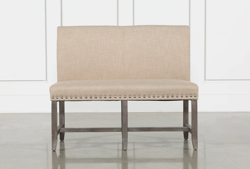 Jaxon Grey 49" Upholstered High Back Bench 4 Jaxon Grey 49" Upholstered High Back Bench - Image 2