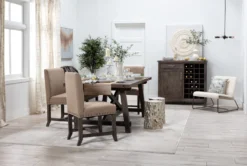 Jaxon Grey 49" Upholstered High Back Bench 12 Jaxon Grey 49" Upholstered High Back Bench -Furniture Store 202290 grey wood upholstered bench room 08