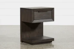 Pierce Espresso 1-Drawer Nightstand With Usb And Power Outlets