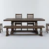 Caden 84" Dining With Bench + Side Chair Set For 6 -Furniture Store 215766 natural wood dining set v2 signature 01
