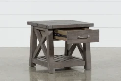 Jaxon Grey End Table -Furniture Store 218098 grey end table 3