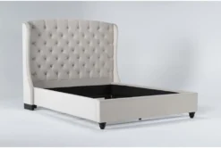 Mariah King Velvet Upholstered Panel Bed -Furniture Store 220645 beige fabric bed side 19