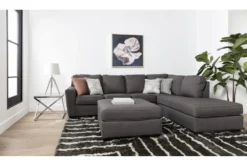 Mcdade Graphite Cocktail Ottoman 9 Mcdade Graphite Cocktail Ottoman -Furniture Store 223323 grey fabric cocktail ottoman room 35