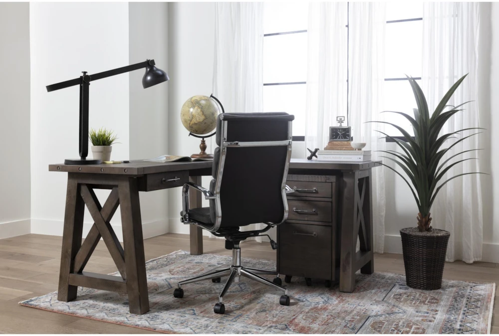 Moby Grey Faux Leather High Back Rolling Office Chair 9 Moby Grey Faux Leather High Back Rolling Office Chair - Image 7