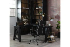 Moby Black Faux Leather Low Back Rolling Office Chair -Furniture Store 223564 black faux leather office chair room 46
