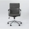 Moby Grey Faux Leather Low Back Rolling Office Chair 1 Moby Grey Faux Leather Low Back Rolling Office Chair -Furniture Store 223566 grey faux leather office chair signature 01