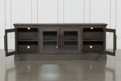 Wakefield 85" TV Stand With Glass Doors -Furniture Store 225440 brown wood tv stand 3