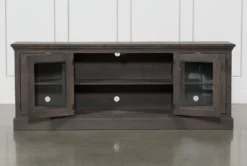 Wakefield 85" TV Stand With Glass Doors -Furniture Store 225440 brown wood tv stand 4