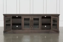Wakefield 97" TV Stand With Glass Doors -Furniture Store 225443 brown wood tv stand 3