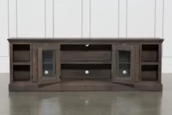 Wakefield 97" TV Stand With Glass Doors -Furniture Store 225443 brown wood tv stand 4