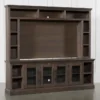 Wakefield 97" 2 Piece Wall Entertainment Center With Glass Doors 1 Wakefield 97" 2 Piece Wall Entertainment Center With Glass Doors -Furniture Store 225449 brown wood entertainment center 1