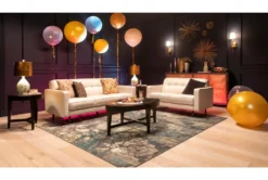 London Optical 58" Loveseat -Furniture Store 225750 white fabric sleeper room 70