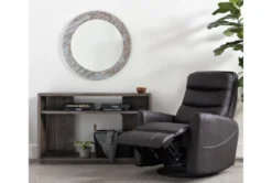 Hercules Chocolate Swivel Glider Rocker Recliner With Adjustable Headrest -Furniture Store 228211 brown fabric swivel glider room 31