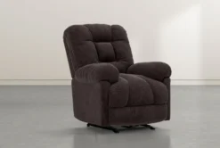 Tampa Power Wallaway Recliner -Furniture Store 228265 brown fabric recliner side 02