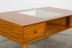 Alton Glass Coffee Table With Storage -Furniture Store 229324 brown wood cocktail table 6