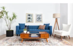 Alton Glass Coffee Table With Storage -Furniture Store 229324 brown wood coffee table room 18