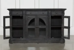 Chapleau II 72" Server 19 Chapleau II 72" Server -Furniture Store 236908 black wood server detail 04