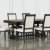 Chapleau II 76-104" Extension Dining With Side Chair Set For 6 -Furniture Store 236919 black wood dining set signature 01