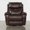 Carl Chocolate Leather Power Lift Recliner With Power Headrest -Furniture Store 240962 brown leather power lift recliner 05