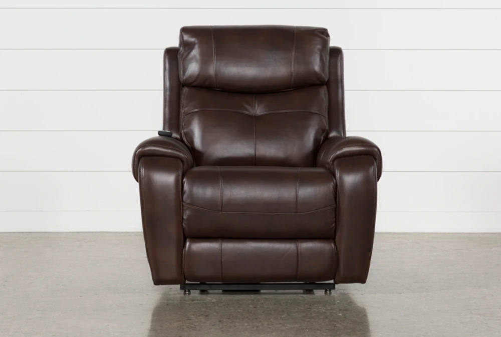 Carl Chocolate Leather Power Lift Recliner With Power Headrest 3 Carl Chocolate Leather Power Lift Recliner With Power Headrest