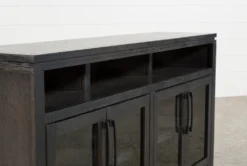 Oxford 70" TV Stand With Glass Doors -Furniture Store 241091 brown wood tv stand 4