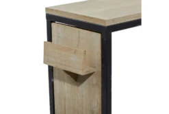 Wood And Metal Arm Table With Letterbox -Furniture Store 243291 brown wood accent table detail 44