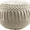 Pouf-Cream Knitted Round 2 Pouf-Cream Knitted Round -Furniture Store 243450 natural fiber pouf signature 01