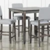 Jarrod Grey 40" Square Counter Set For 4 -Furniture Store 243507 grey wood 5 piece counter set signature 1