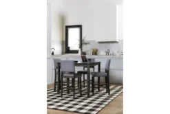 Jarrod Grey 40" Square Counter Set For 4 -Furniture Store 243507 grey wood counter height set room 35