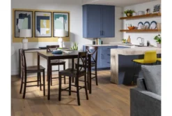 Jarrod Grey 40" Square Counter Set For 4 -Furniture Store 243507 grey wood counter height set room 412