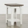 Dixon Chairside Table -Furniture Store 243741 white wood chairside table signature 01