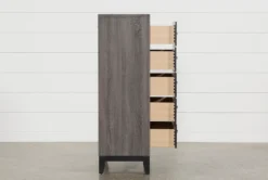 Finley Grey Chest Of Drawers -Furniture Store 244100 grey wood chest of drawers detail 04