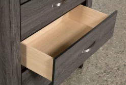 Finley Grey Chest Of Drawers -Furniture Store 244100 grey wood chest of drawers detail 05