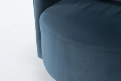 Twirl 37" Swivel Velvet Accent Chair -Furniture Store 244379 blue fabric swivel detail 45