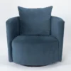 Twirl 37" Swivel Velvet Accent Chair -Furniture Store 244379 blue fabric swivel signature 01
