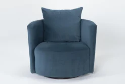 Twirl 37" Swivel Velvet Accent Chair