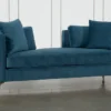 Brooklyn Velvet 80" Daybed -Furniture Store 244642 blue fabric daybed 1