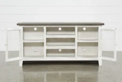 Dixon White 65" Tv Stand With Glass Doors -Furniture Store 244782 white wood 65 inch tv stand 3