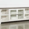 Dixon White 84" TV Stand With Glass Doors -Furniture Store 244783 white wood 84 inch tv stand 1