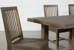 Gables 81-99" Extension Dining With Bench + Side Chair Set For 6 -Furniture Store 246106 brown wood dining set detail 03