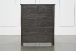 Larkin Espresso Chest -Furniture Store 246541 brown wood chest front 02