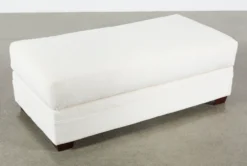 Cameron II Chenille 54" Ottoman -Furniture Store 246652 white fabric ottoman top 03