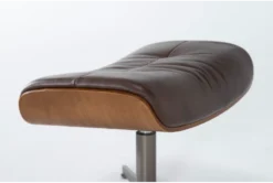 Amala Brown Leather Ottoman -Furniture Store 246958 brown leather accent ottoman detail 41