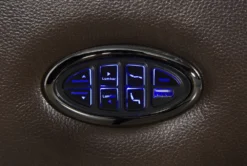 Stetson Chocolate Leather Power Recliner With Power Headrest, Lumbar & USB -Furniture Store 246961 brown leather recliner feature 10