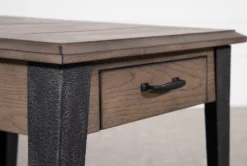 Butler End Table -Furniture Store 247685 brown wood end table detail 04